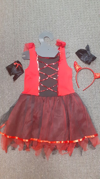 Halloween-puku tytölle ,n.122-128cm.