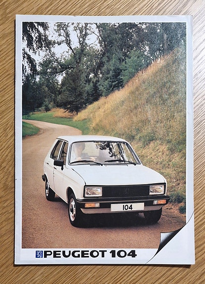 Peugeot 104 -esite 1982 (Englanti)