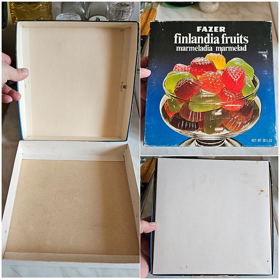 Fazer Finlandia keräily sisustus vintage rasia