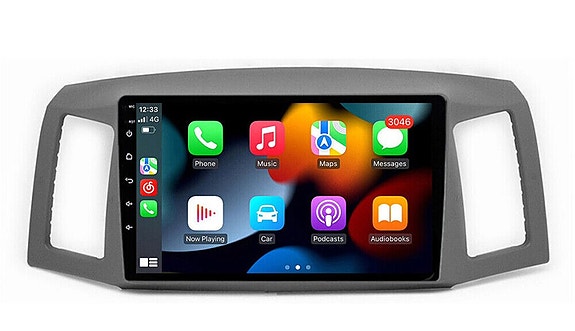 Android soitin 10" näytöllä Jeep Grand Cherokee 2004-2007