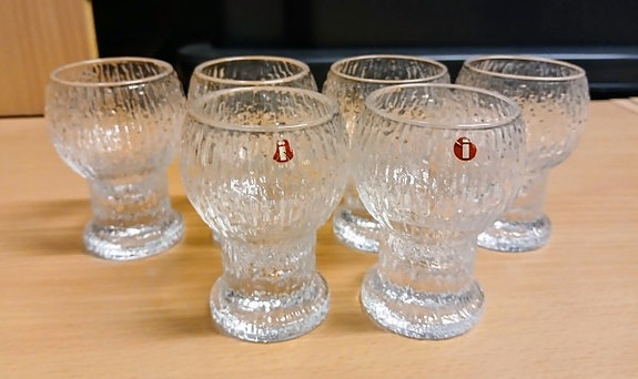 Iittala,Timo Sarpaneva, Kekkerit "Naukku" snapsilaseja 6kpl