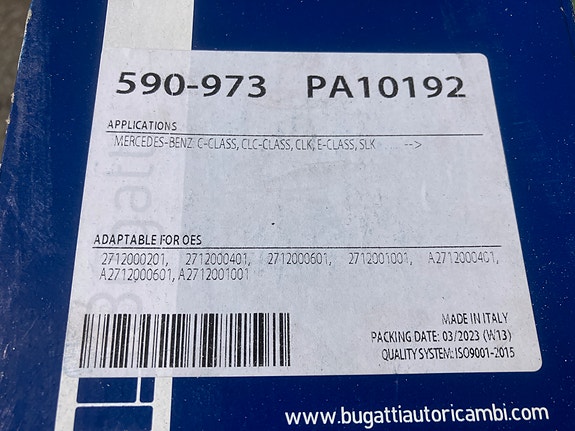 Mercedes-Benz W203/W211 180/200 Kompressor Vesipumppu 00-09