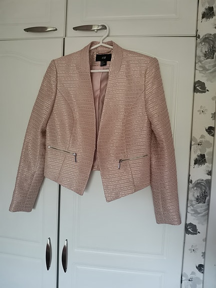 H&m vaaleanpunainen jakku 38