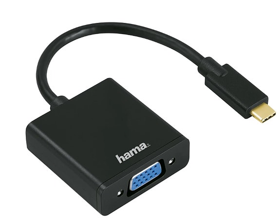 Konkurssimyynti, Hama USB-C-VGA Full HD Uros-Naaras adapteri, UUSI