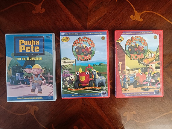 Puuha Pete ja Tomi traktori DVD:t