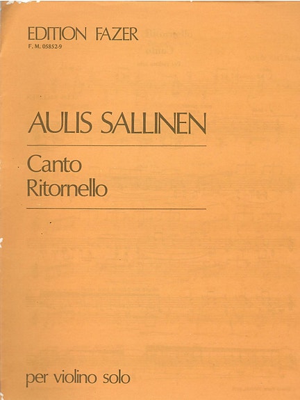 Aulis Sallinen - Canto Ritornello