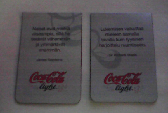 Coca-cola light jääkaappimagneetit 2kpl
