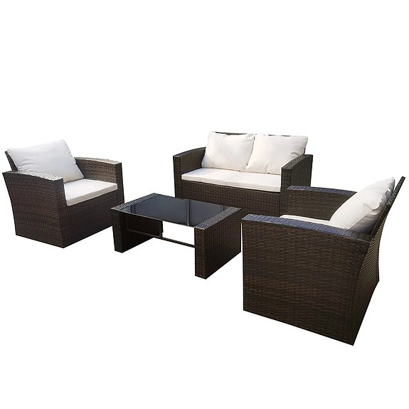 POHJOLA GARDEN Polyrottinki Sohvaryhmä Stella Ruskea / Beige