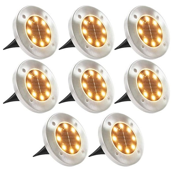 vidaXL Aurinkoenergia maavalaisimet 8 kpl LED lämmin valkoinen(sku44417