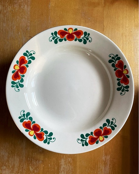 Itäsaksalaiset retro-lautaset, 6 kpl (GDR-leima)