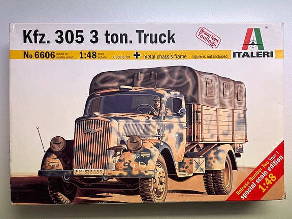 1/48, OPEL Kfz.305 3 tonnin kuorma-auto. Malli ITALERI:lta