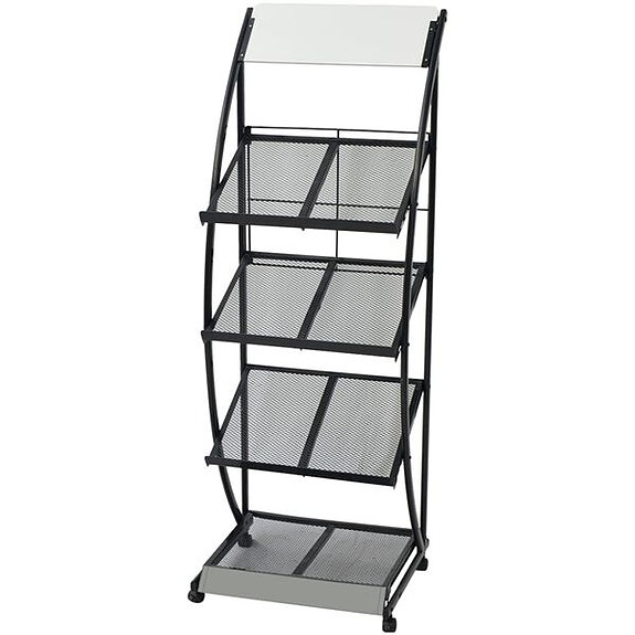 vidaXL Lehtiteline 47x40x134 cm Musta ja valkoinen A4(sku30099