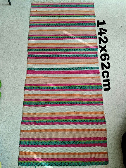 Värikäs Räsymatto 142x62cm