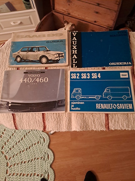 Saab 99, Vauxhall Viva Magnun, Volvo, Renault ohjekirjat