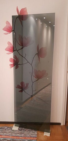 Saunan lasiovi 62 x 177 (myös lasilevyksi pöydälle)