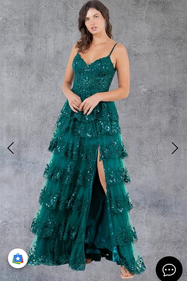 Cinderella Couture juhlamekko/iltapuku XL Vihreä