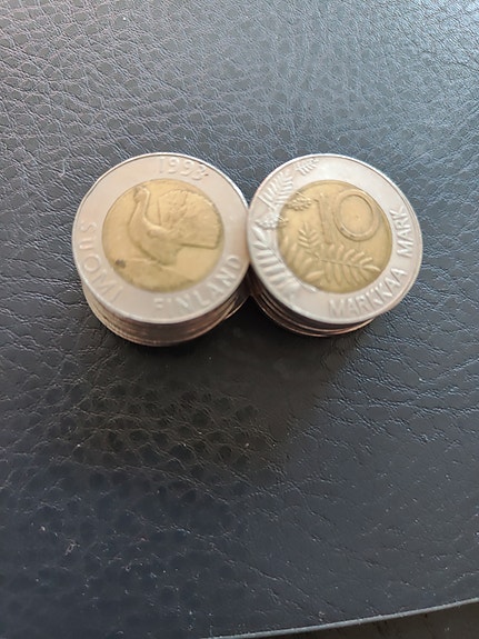 10 markan kolikoita