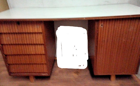 Vintage tiikki teak kirjoituspöytä