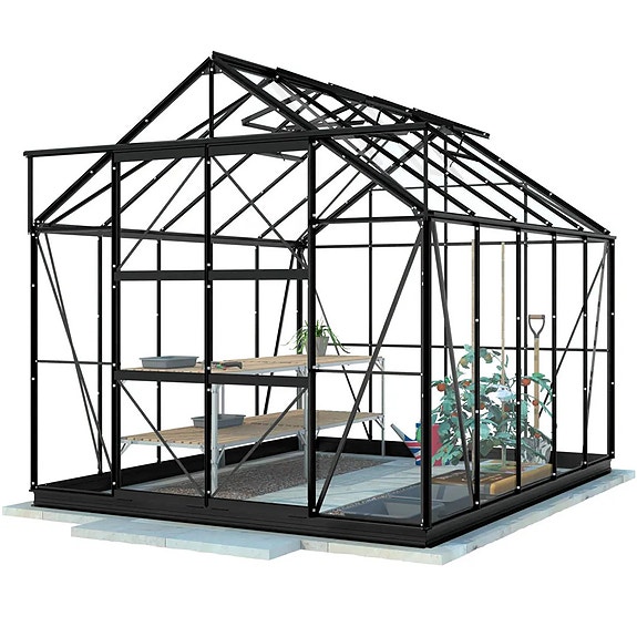 LYKKE HYBRIDI KASVIHUONE MUSTA 8.2 M2