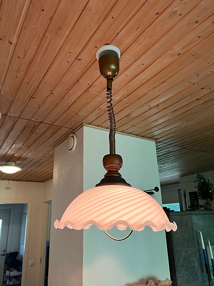 Lasinen kattovalaisin ruskea/valkoinen