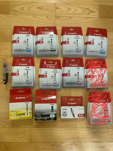 Canon Pixma värikasetteja