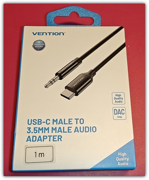 🎧 USB-C - 3.5mm uros DAC audiokaapeli HiFi / 1m