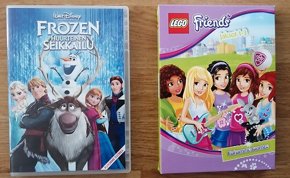 Lasten elokuva-DVD, Frozen ja Friends