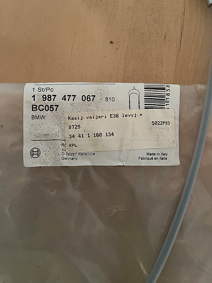 Bmw e36 käsijarruvaijeri