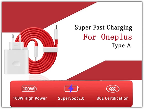 OnePlus USB A -laturi, nimellisteho 100W