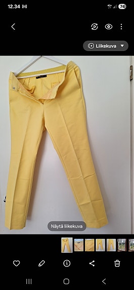 Keltaiset housut M