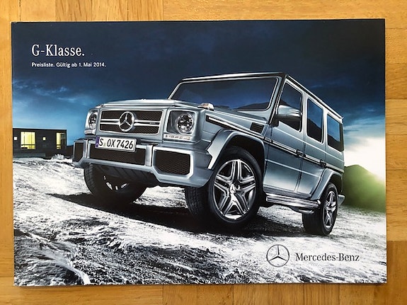 Hinnasto ja lisävarusteet Mercedes W463 G-sarja 2014 G 500 ym. - esite