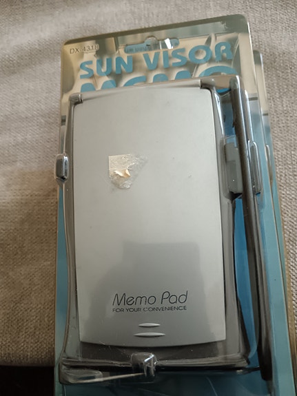 3 kpl Sun Visor Memo Pad Slim Pen Harmaa