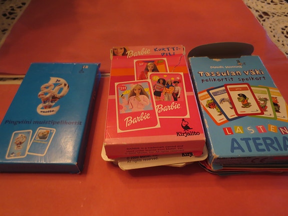 3 Pakkaa Pelikortteja, Muistipeli - Barbie - Tassulan väki