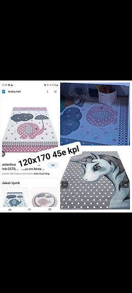 MATTO 2 KPL Lasten  huoneeseen  matto