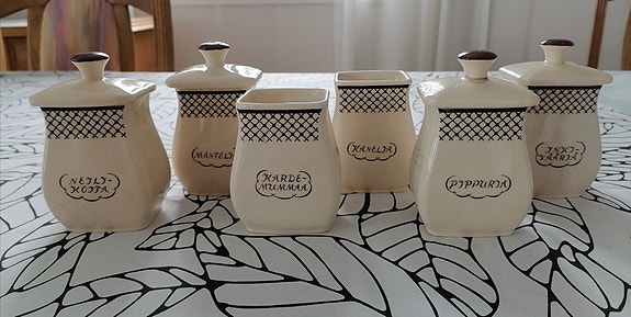 Arabia Verkko maustepurkit 6 kpl