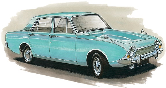 Ford Corsair V4 varaosakirja 1963-65 & 65-70