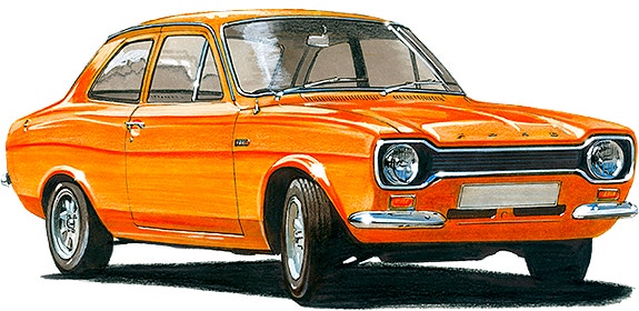 Ford Escort 1970 ja 1975 omistajankäsikirjat