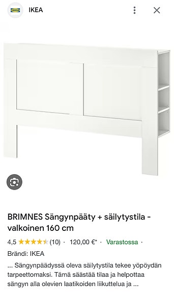 BRIMNES sängynpääty