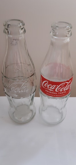 Coca Cola pullo 250 ml, kirkas lasi, retro