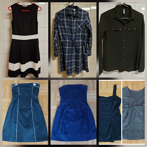 Naisten mekkoja ja paitoja 34, 36, XS, S