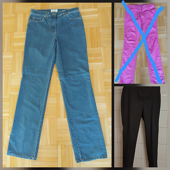 Gerry Weber farkut 36, mustat housut 36 / 165 cm
