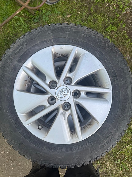Toyota Auriksen (-14) nastarenkaat vanteineen ja ilmanpainetunnitimineen