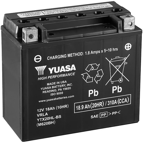 Akku yuasa mp 18,9ah agm -+ 175x87x155