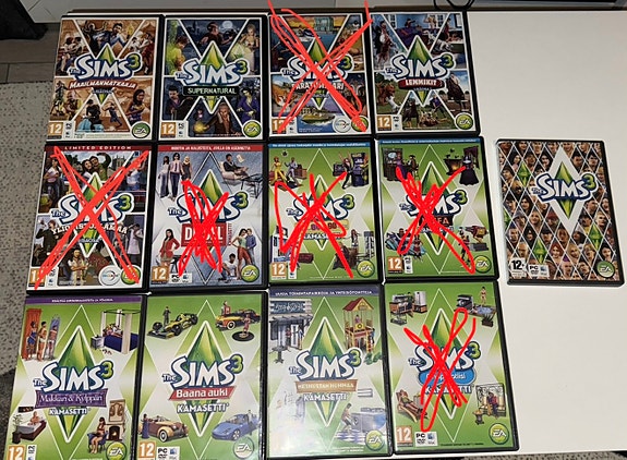 Sims 3 peli, lisäosia ja kamasettejä