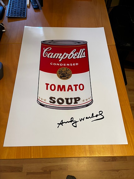 Andy Warhol Campbells Soup 50x70cm