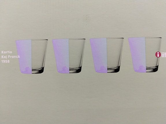 8 kpl kirkas 21 cl juomalasi Iittala Kartio