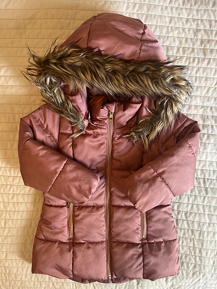 H&M lasten vaaleanpunainen talvitakki koko 104 cm