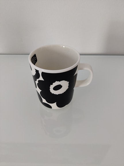 Marimekko  oiva  muki, unikko.  Tarra.
