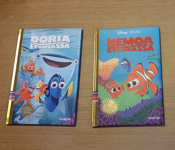 Disney Pixar VAU lastenkirjat Nemoa ja Doria etsimässä