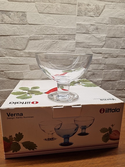 Iittala Verna jälkiruokakulho 7 kpl kirkas